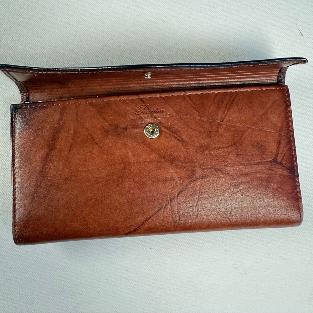 Buxton Brown Leather Long Bifold Wallet - Picture 2 of 15